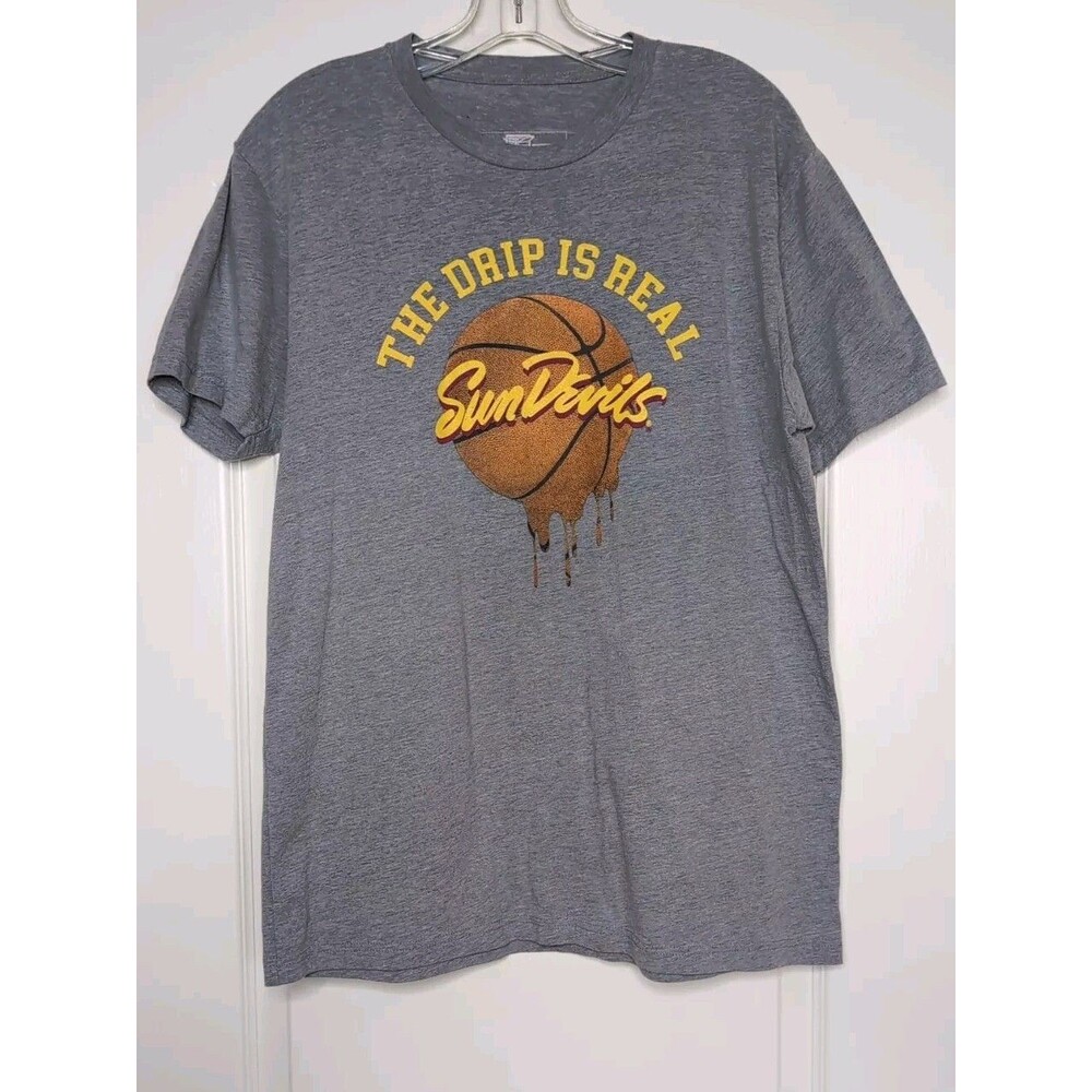 Arizona State University Basketball The Drip Is Real Short Sleeve T-Shirt Large